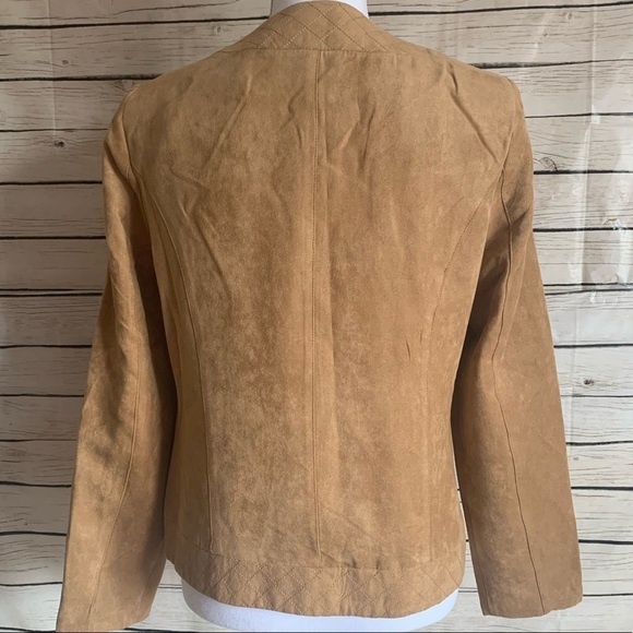 Dressbarn Faux Suede Full ZIP Jacket Size Small - Picture 6 of 9